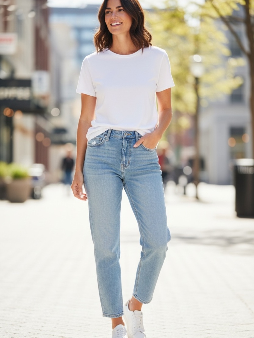 Hollister Light Blue Curvy High-Rise Mom Jeans Vintage Stretch Sz27